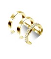 Three Curved with Crystal Ear Cuff EC-1141
